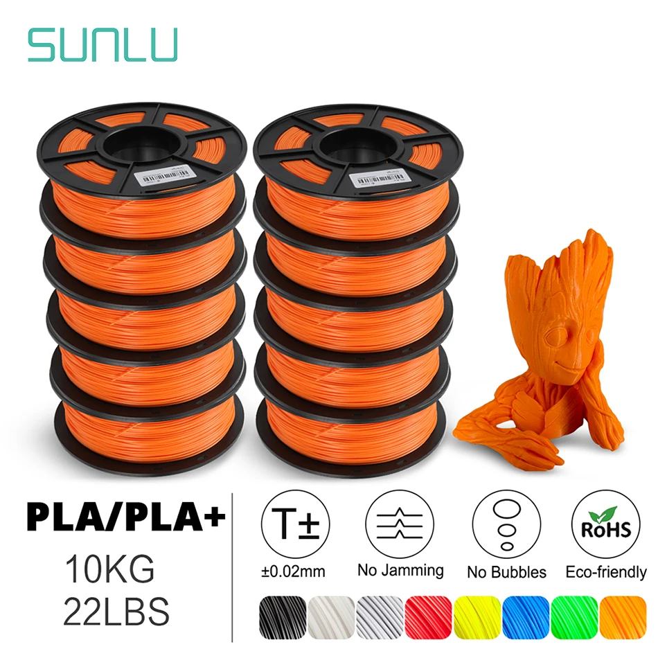 SUNLU10KGPLAFilament1KG175MMPLAPLUSBulkSaleArrangedNeatly