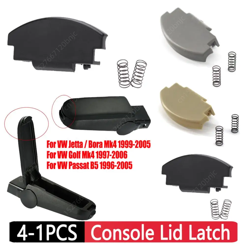 4-1Pcs ABS Center Console Armrest Lid Latch Button for VW Jetta / Bora Mk4 1999-2005 Golf Mk4 1997-2006 Passat B5 1996-2005 center console armrest