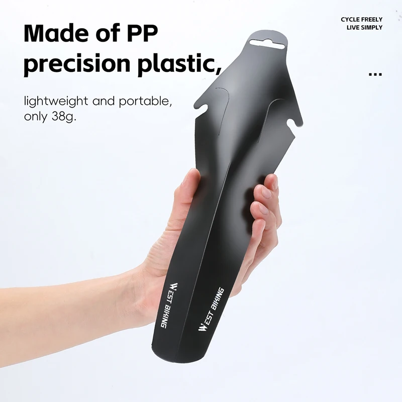 WEST BIKING MTB Bicycle Fender 2pcs Portable Mountain Bike Fenders Dustproof Cycling Mudguard Splash Guard Bike Accessories