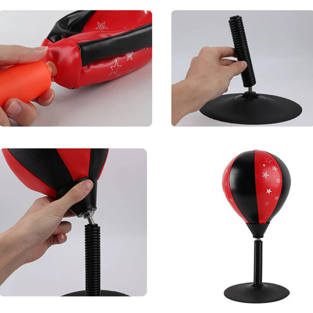 Suction Cup Boxing Vent Ball Desktop Punching Bag Mini Punch Sports Fitness Punching Bag Speed Balls Stand Boxing