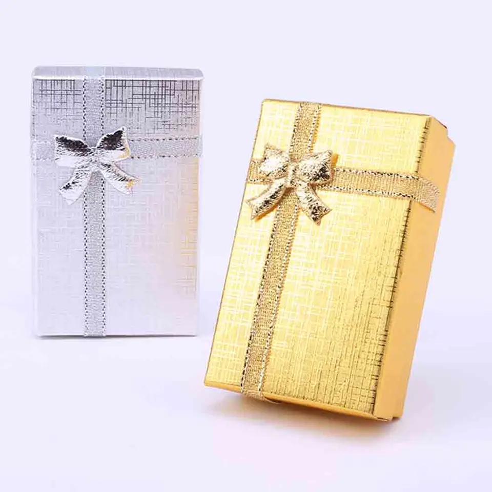 Cajas De Cartón Para Joyas - 10 Unidades, 8.9x8.9x2.5 Cm, Blancas, Con Relleno De Algodón