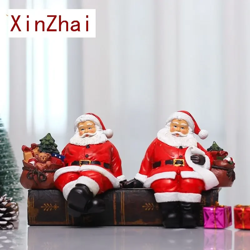 

Vilead 2022 New Santa Claus Collections for Christmas Decoration Resin Statue Doll Interior Ornament Table Year Decor Gift