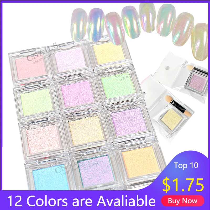 1 Pz Solid Mirror Nail Powder 0.5G Paint Dip Metallic Shiny Con Effetto Magico Polvere Sfregamento Su Nail Art Aurora Sparkly Manicure