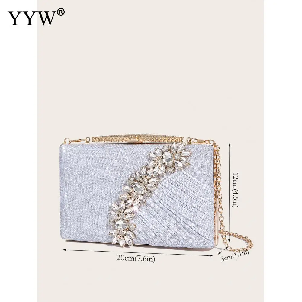 New Rhinestones Evening Clutch Bag Purses And Handbag 2023 Luxury Designer Shoulder Bags Wedding Party Shiny Crystal Clutch Bag