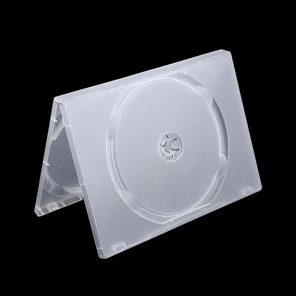 휴대용 플라스틱 3디스크 투명 커버 디스크 홀더 CD 가방 DVD 케이스 영화 박스