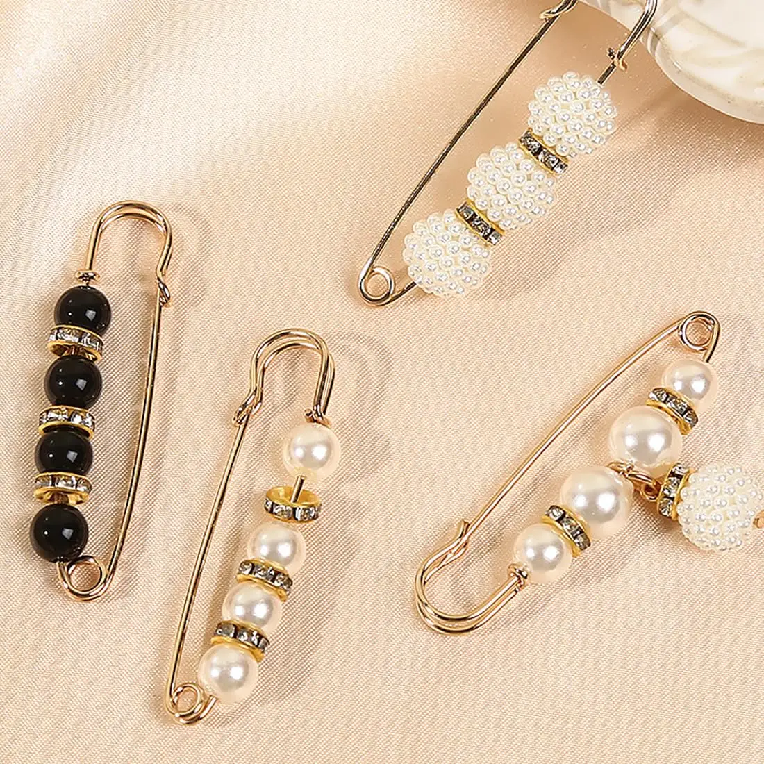 2 Pezzi Spillo A Spilla Decorato Con Perline E Lega Di Zinco Alla Moda, Adatto Per L'uso Quotidiano Di Donne E Coppie | SHEIN ALIA 2 Pezzi Spillo A Spilla Decorato Con Perline E Lega Di Zinco Alla Moda, Adatto Per L'uso Quotidiano Di Donne E Coppie | SHEIN ALIA