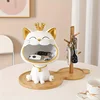 1Pc Bamboo Key Vertical Storage Holder Contemporary Home Entryway Organizer With Decorative Tray Desktop Jewelry Lipstick Tray 4