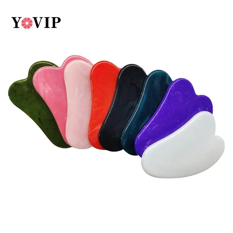 Gua Sha Board Facial Massager Massage Tool Simulated Jade Gua Sha Scraper Board Stone Face Neck Skin Lifting Wrinkle Remover Beauty Care