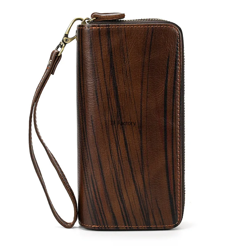 Premium Leather Long Wallet with Money Clip