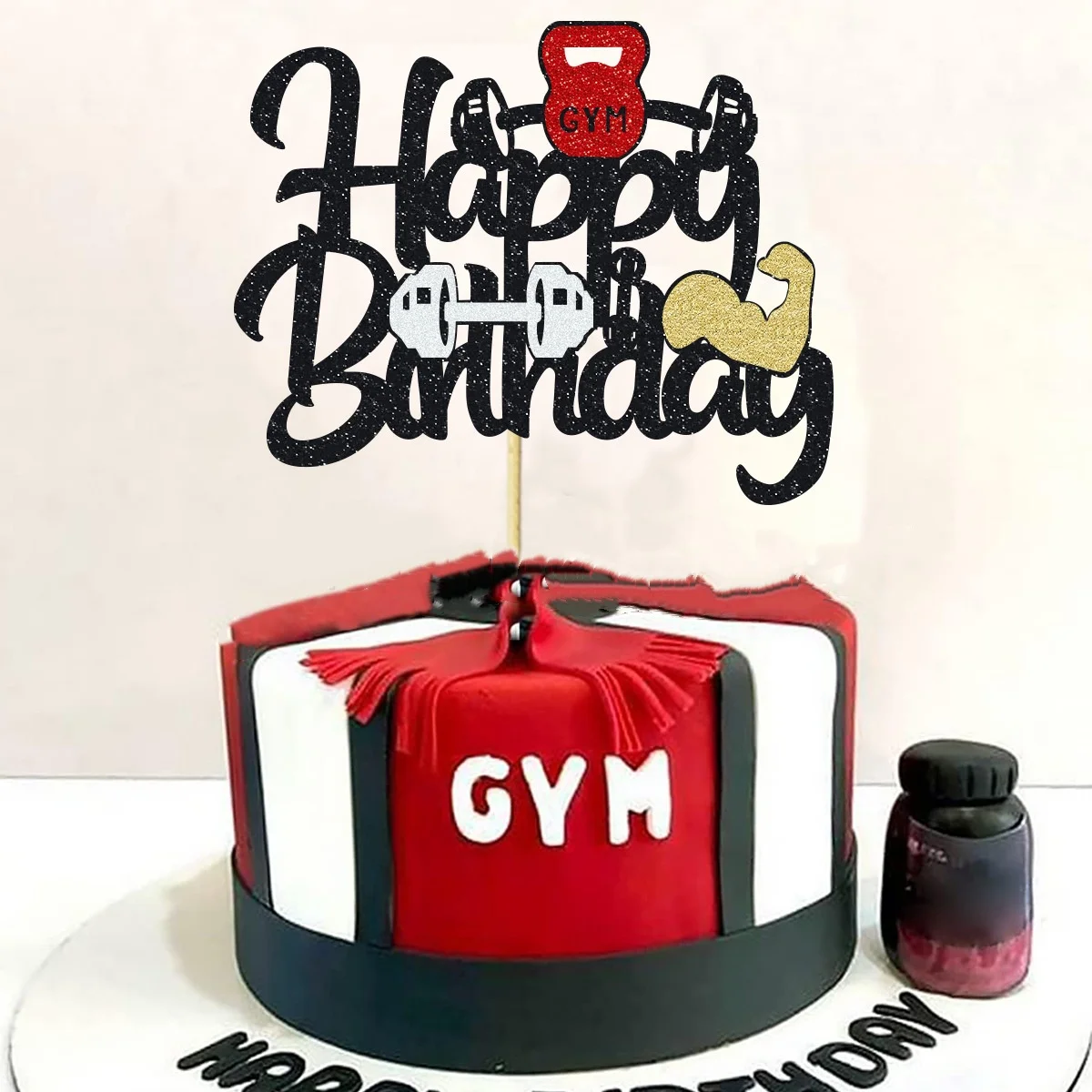 Cake Topper Gewichtheffen Gelukkige Verjaardag Sport Pomp Ijzer Kids Jongen  Man Party Baby Douche Cupcake Decoratie Bakbenodigdheden DIY - AliExpress, image size:1200x1200