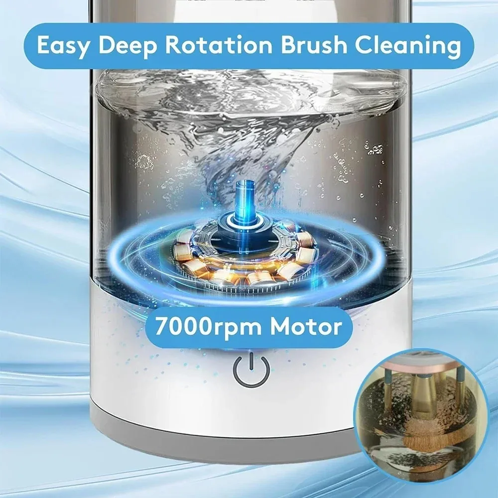 USB Powered Makeup Brush Washer and Dryer - Odorless Battery-Free Cleaner Essential Beauty Tool Plug and Play