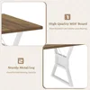 70.8 Inch Dining Table 6-8 Person, Kitchen Table with Heavy Duty Metal Legs, Farmhouse Dining Room Table for Kitchen 6
