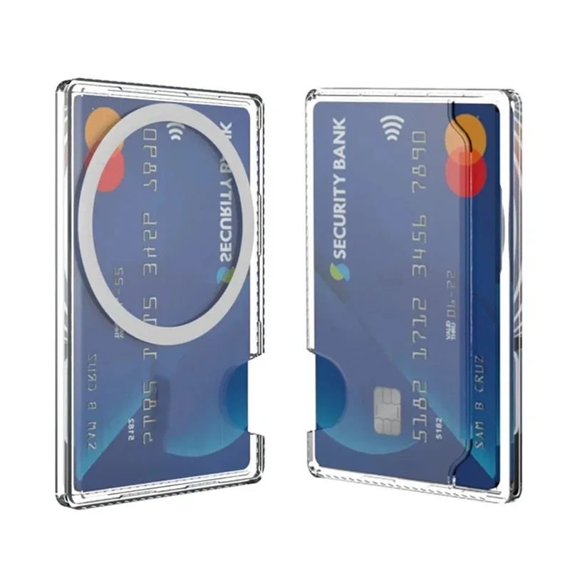 Magnetic Transparent Wallet Card Holder