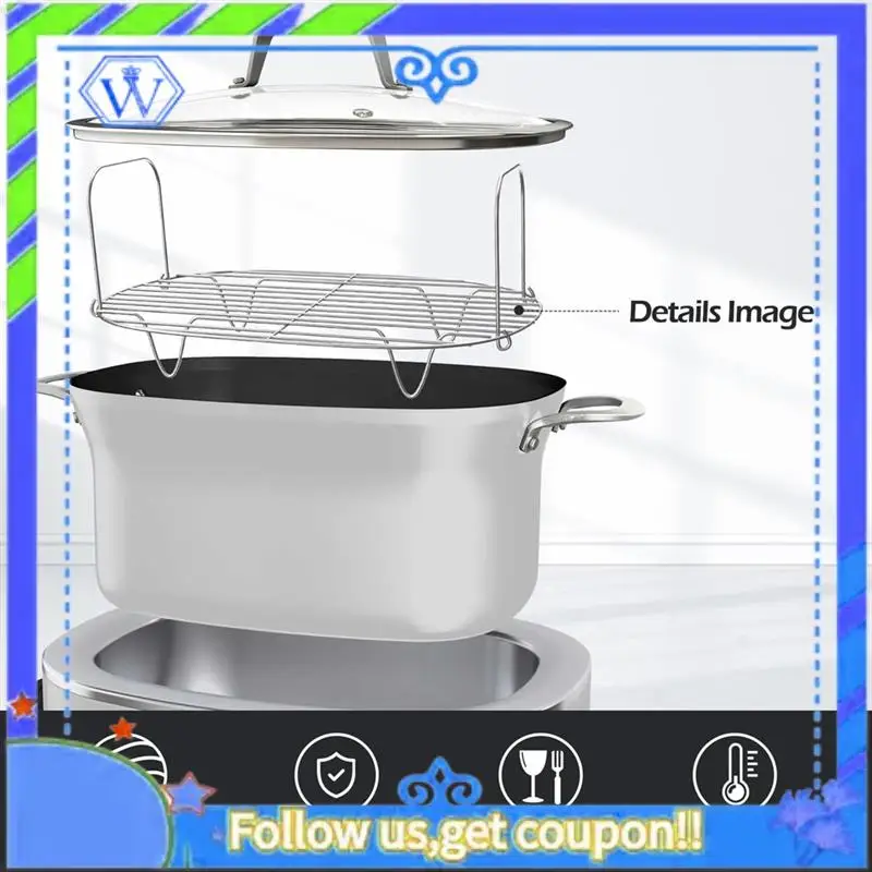 Steam Roast Rack For Ninja Foodi Possible Cooker 8.5 Qt MC1000, MC1001, MC1010 Series Slow Cooker Crock Pot Steam Rack Durable