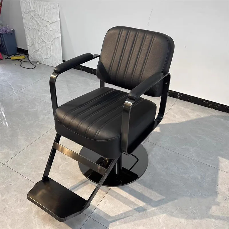 Stylist Barber Chairs Metal Aesthetic Recliner Hairdressing Chair Ergonomic Rolling Metal Silla De Barberia Salon Equipment recliner manicure barber chairs esthetician make up beauty hairdressing metal chair comfortable silla barberia luxury furniture