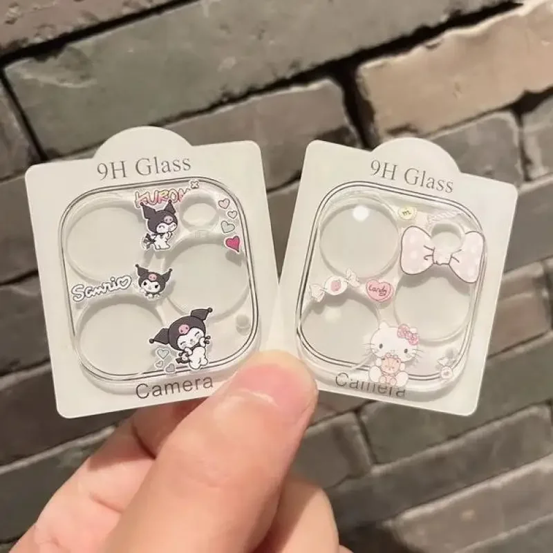 

Sanrio Hello Kitty My Melody Kuromi Integrated All Inclusive Iphone14Pro Transparent Tempering Lens Film 12Mini Hd Friend Gift