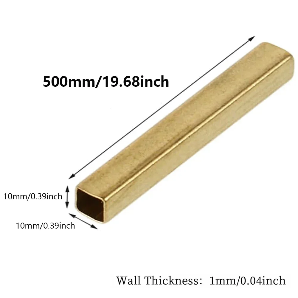 Brass Square Tube Hollow, 6-20mm, Multiple Lengths, Craft & DIY Supplies