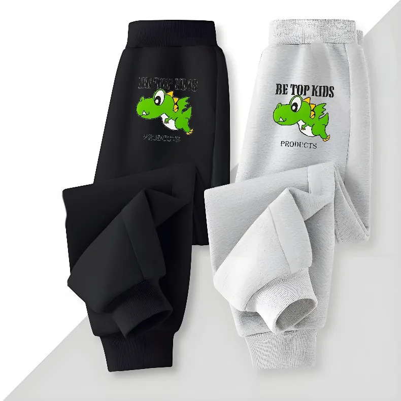Frühling Herbst Jungen Hochgeschnittene Lange Hosen Kinder Elastische Taille Sporthosen Kinder Freizeithose Neu – Detail 3
