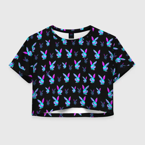 Женская футболка Crop-top 3D Playboy | одежда
