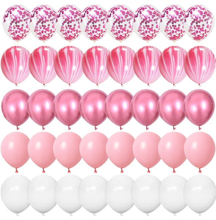 Description Picture 4 of item40pcs Rose Gold Confetti Latex Balloons Party Backdrop Adult Kids Birthday Wedding Decoration Bachelorette Anniversary Supplies