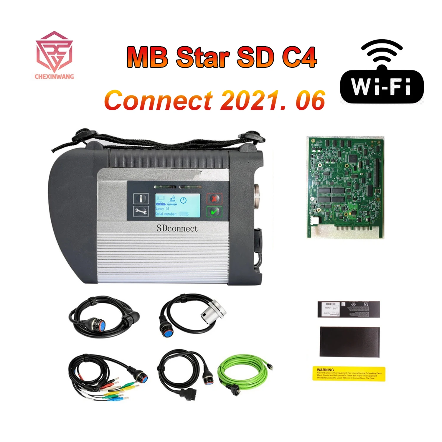 

MB Star SD C4 Connect Compact Diagnostic Tool for Cars Trucks with WIFI 2021. 06 with Free DTS Monaco & Vediamo Multi-Language