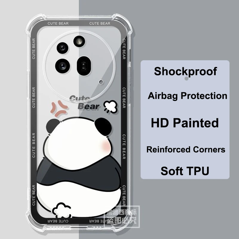 Enhanced Transparent Shockproof Anti-Fall Phone Case - Slim and Soft TPU Cover