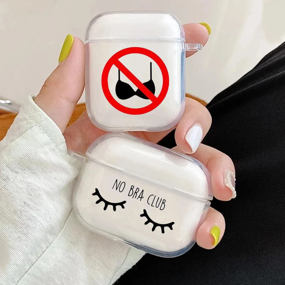 No Bra No Mutandine Custodie Airpod 3 2 1 Pro Air Pods Pro Cover No Bra Club Wireless Bluetooth Auricolare Box Funda Coque