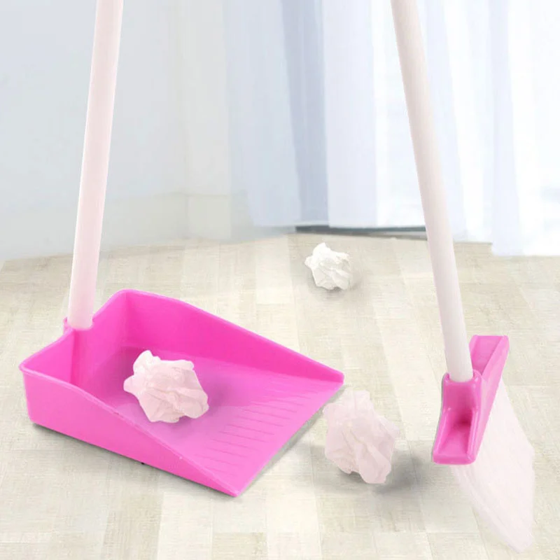 Children's Simulated Life Cleaning Toy Kids Pretend Play Cleaning Set Broom Cleaning Set with Duster Cleaning Brush Scraper Tool 5