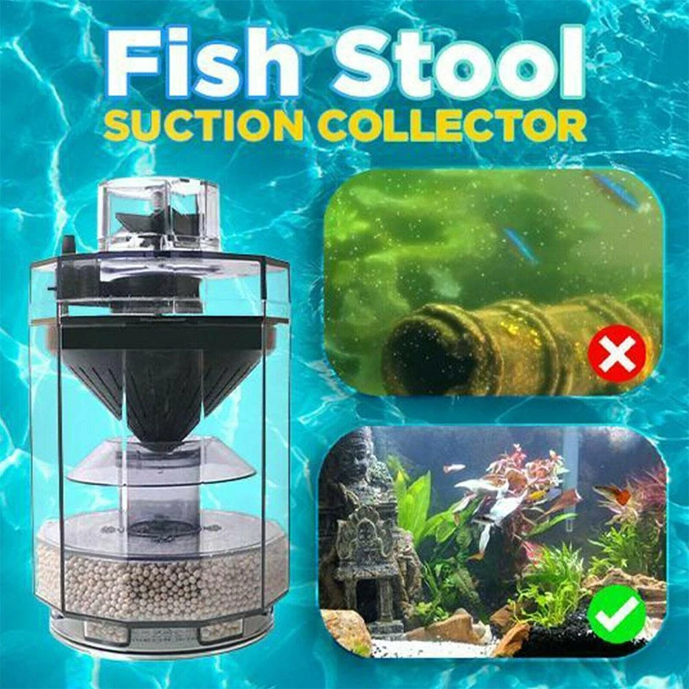 aquarium cleaning tools 2021 Fish Stool Suction Collector Fish Stool Type Vacuum Cleaner Household Suction Tank Automatic Toilet Fish Fully 1 PC spongebob aquarium decorations