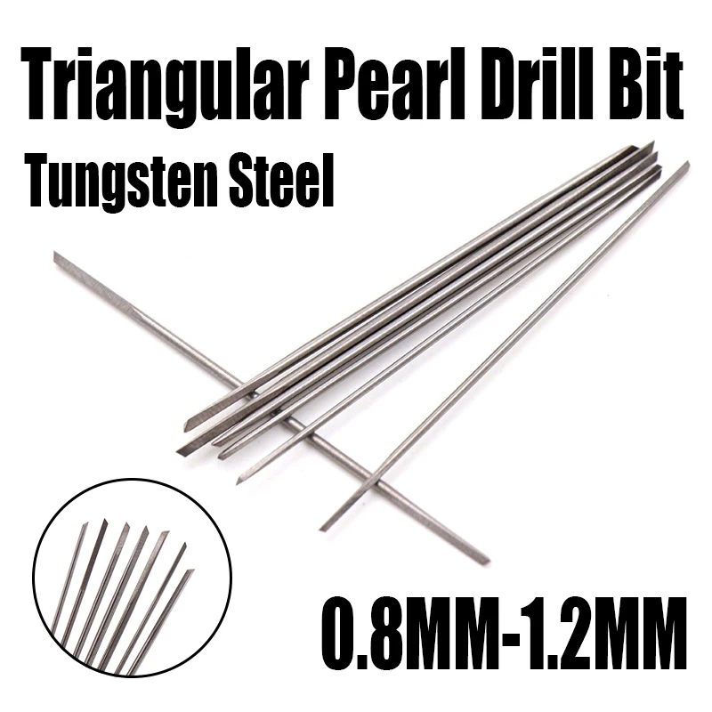 

1/5/10PCS Triangular Pearl Drill Bit Tungsten Steel Punching Needle For Pearl Perforation Pearl Punching Machine Pearl Drill Bit
