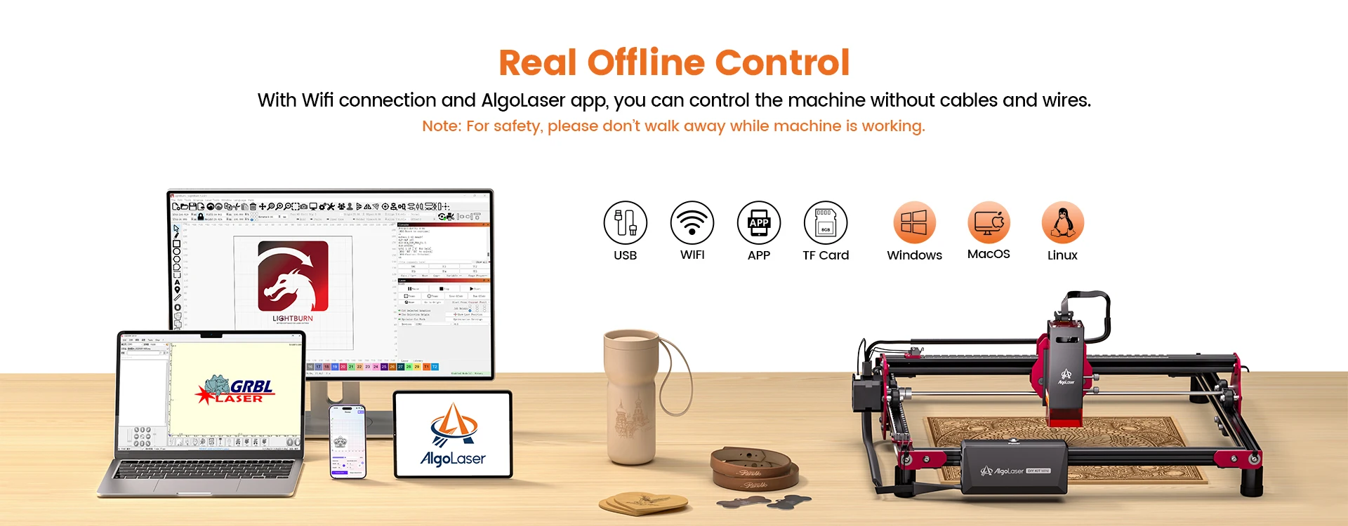 NEW Algolaser Laser Engraving Machine for Wood and Metal Acrylic 5W Output Power DIY Laser Cutter Logo and Pattern Laser Marker