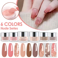 6 x 0.5oz Large Capacity Nude Pink Glitter Colors Air Dry Dipping Powder Set for Nail Salon Manicure Women Girls Gift 1