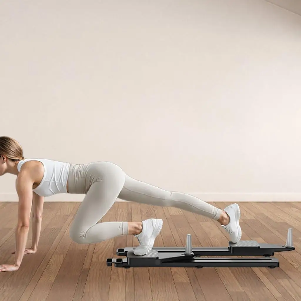 Leg Exercise Machine with Resistance Band Push up Bar System