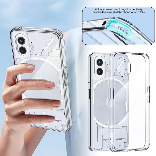 Funda magnética para teléfono Nothing Phone 2 para MagSafe, a prueba de  golpes, funda transparente y transparente para Nothing Phone 2, funda