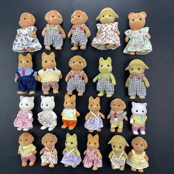 Simulation Forest Rabbit Family DIY Playset Mini Rabbit Bear action Figure Toy Dolls Kids Gifts