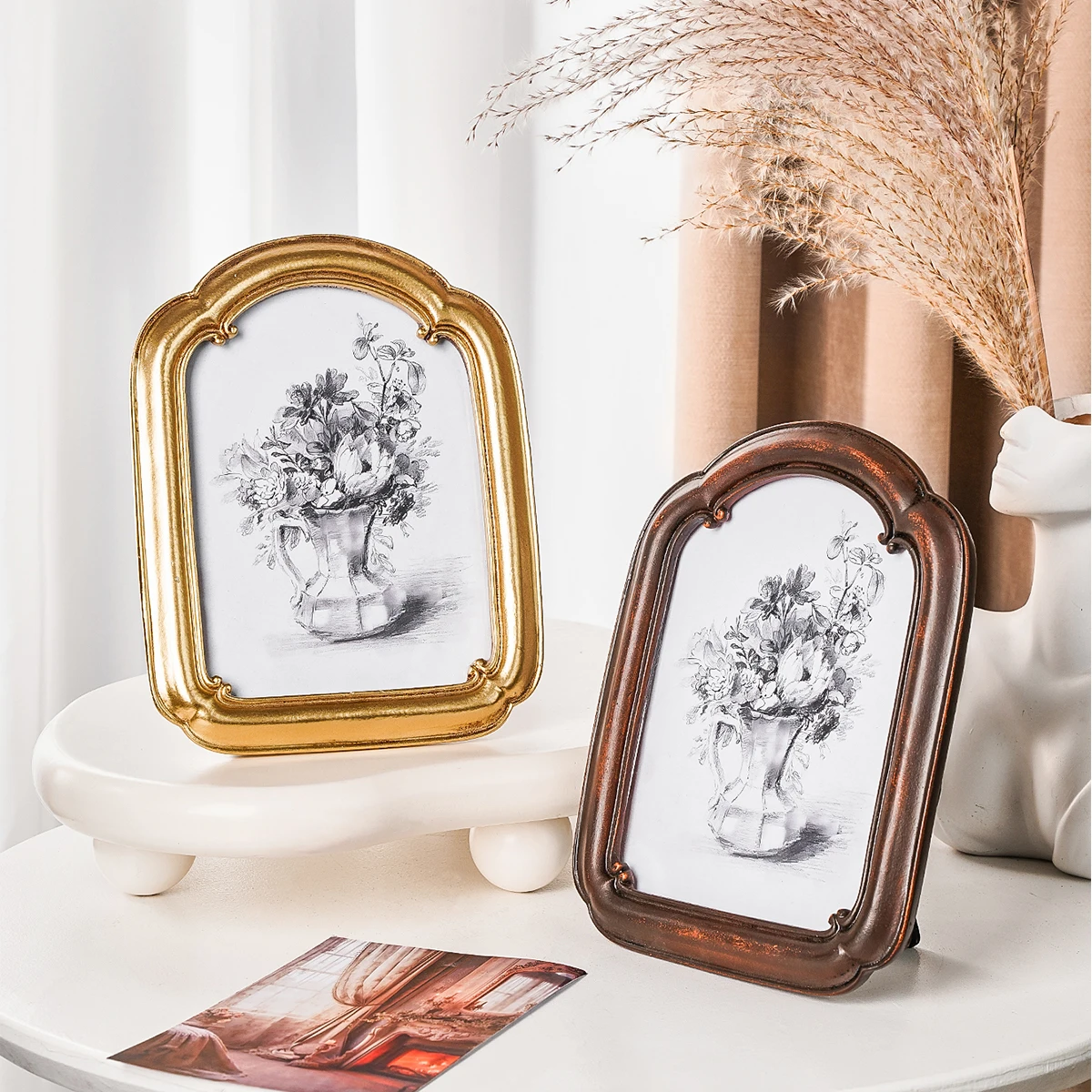 Photo Frame 1PC multi-color curved door decoration frame resin material simple decorative ornaments bedroom desk photo decoration