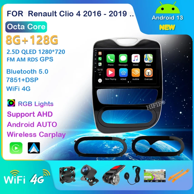 Android 13 8G+128G Car Radio Carplay Multimedia Video Player For Renault  Clio 4 2015 - 2019 Navigation 2din autoradio