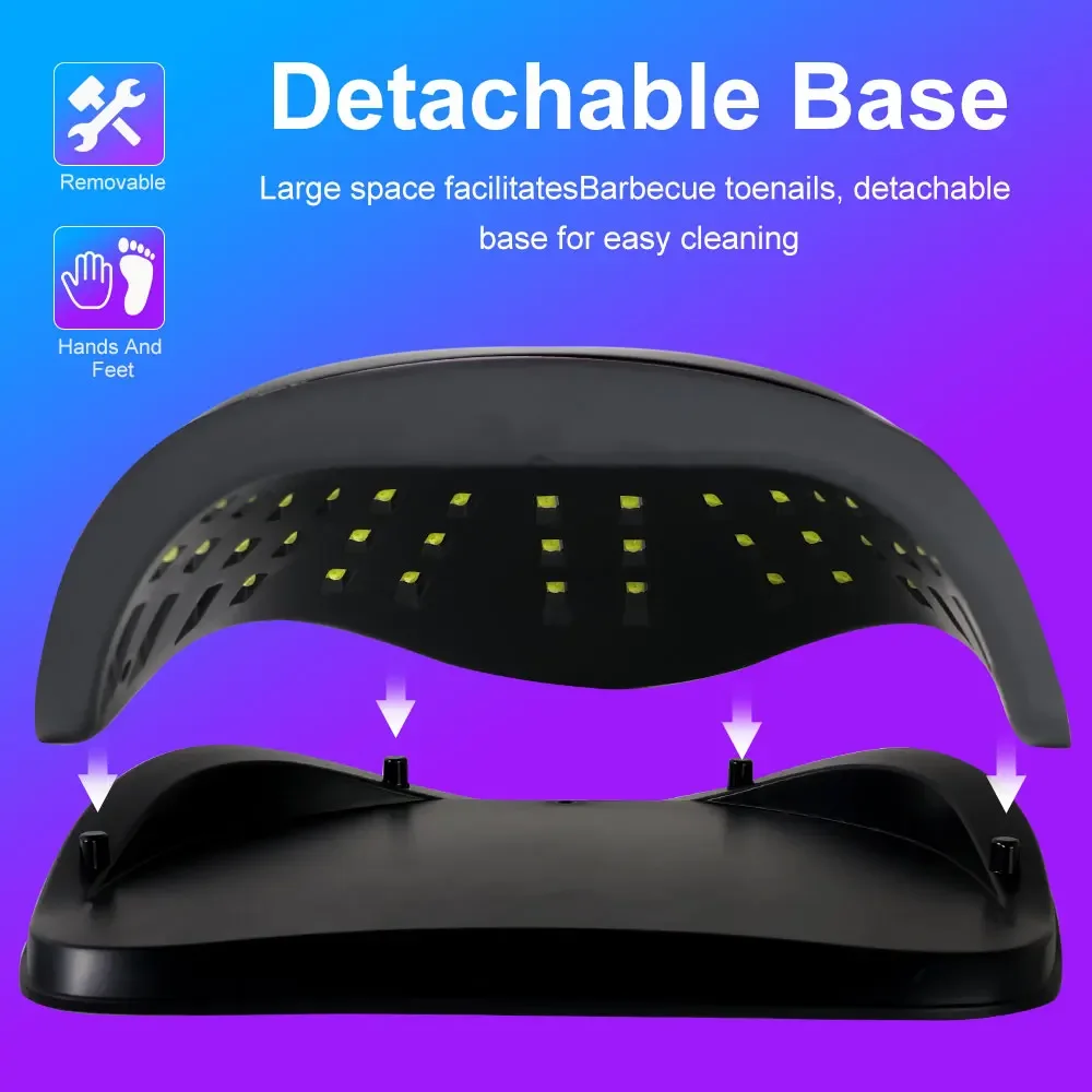 72 LED 네일 아트 램프 LED UV 네일 드라이어 네일 아트 머신 젤 폴리쉬 경화용 네일 라이트 자동 센서 포함