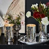 6PCs Gold Cylinder Vases Decorative Hurricane Candle Holder Wedding Table Centerpiece 6inch Vase Nordic Home Decor Gift 6