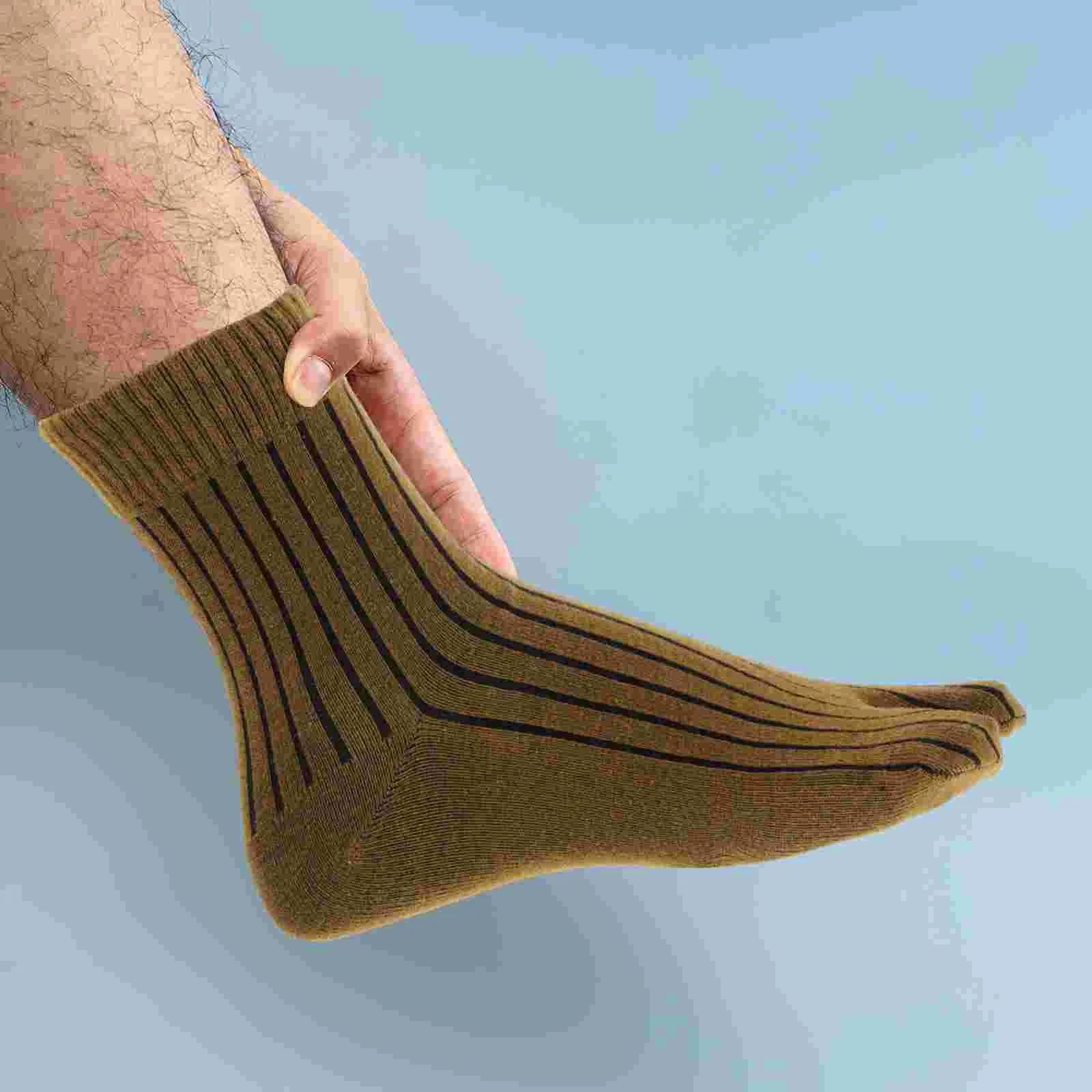 

3 Pairs Toe Separator Socks Men Split Toe Socks Cotton High Ankle Socks for Autumn