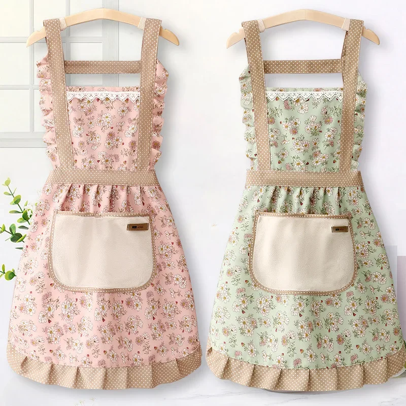 Canvas Apron Country Style Workwear Cover up Kitchen Cooking Women's Wear Resistant Fashion Popular Waistcoat