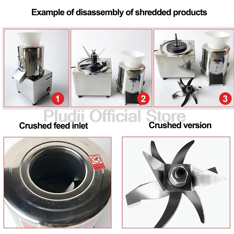 40-60Kg Electric Meat Slicer 400W Automatic Multi-function Vegetable Chopper Commercial Household Food Shred Dice Cutter Machine