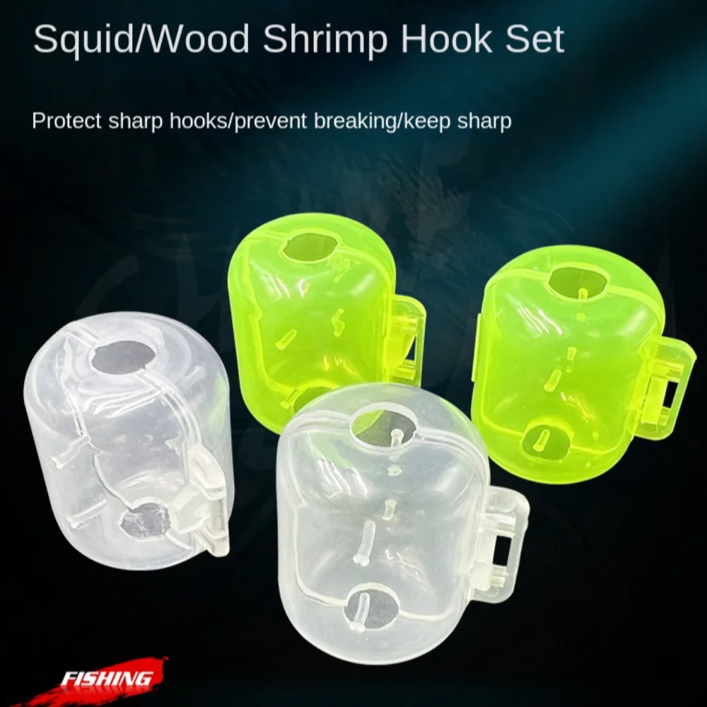 10pcs Plastic Bonnets Hooks Covers Case Durable Plastic Fishing Treble Hooks White/Green Portable Caps Protector Fishing Tackle