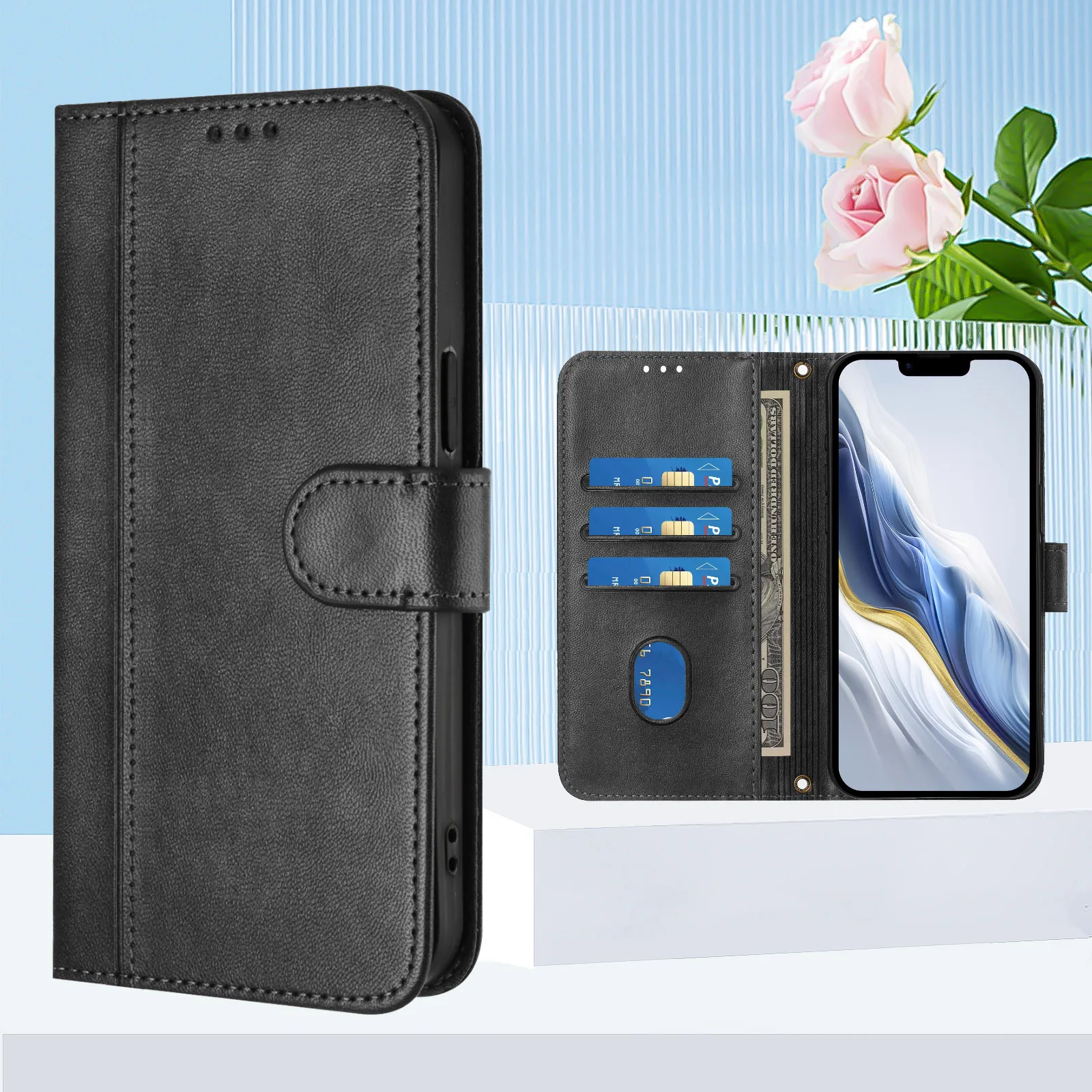 Vintage Leather Classic Wallet Flip Cover with Card Holder