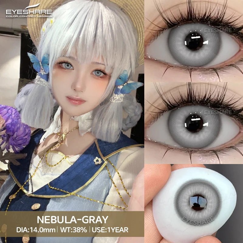 EYESHARE Farbige Kontaktlinsen für Augen, 1 Paar blaue Kontaktlinsen, lila Linsen, Cosplay, rosa Kontaktlinsen, jährliche Halloween-Linsen – Detail 4