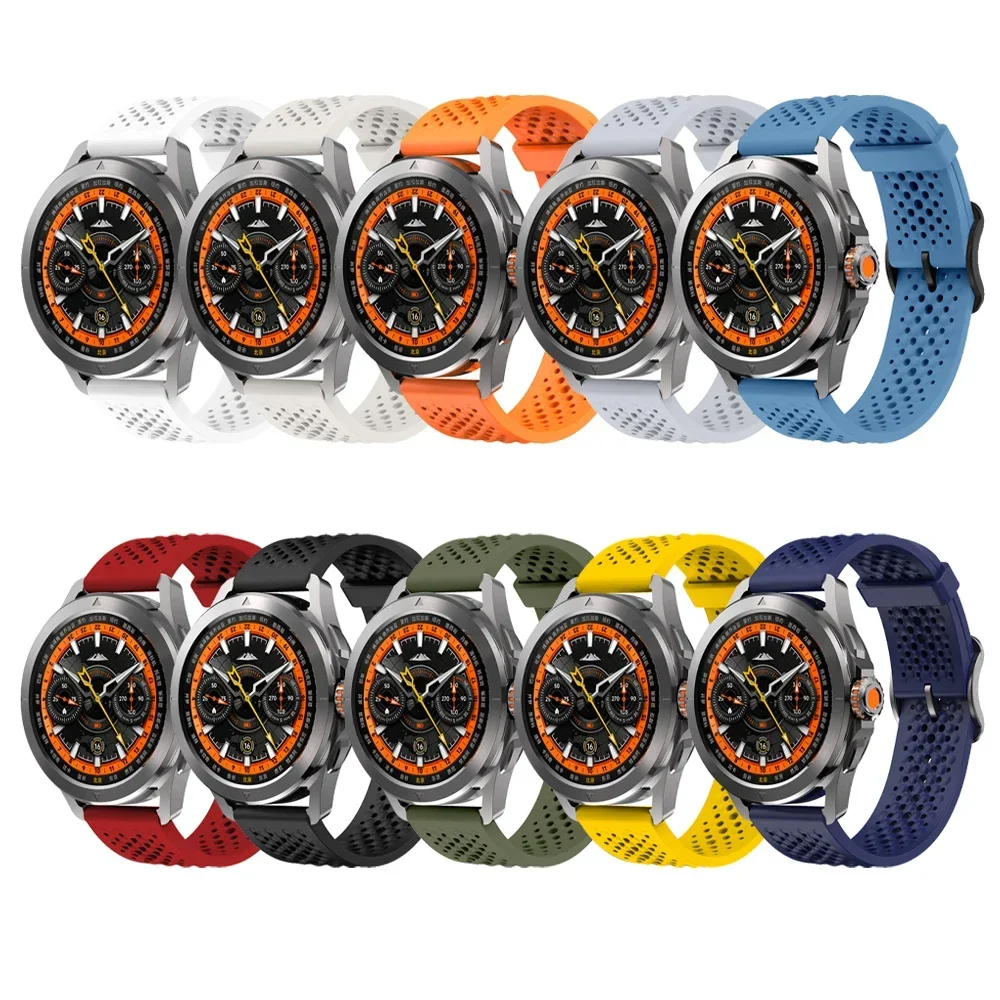Breathable Silicone Watchband For COLMI Bands M42/P71/P68/C81/P60/P81/V68/V70/C63/M41/M40/i30 22mm Bracelets Replacement Strap