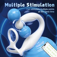 App-Steuerung, Vibrator für Männer, Prostata-Massagegerät, Dual-Penisring, Penisringe, Anal, vibrierender Buttplug, Analsexspielzeug für Männer