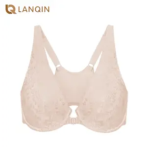 Sexy Transparent lace full cup B C D bra thin cotton bras big bust large  breast 34 36 38 40 42 44 46 VS push up brassiere C3306