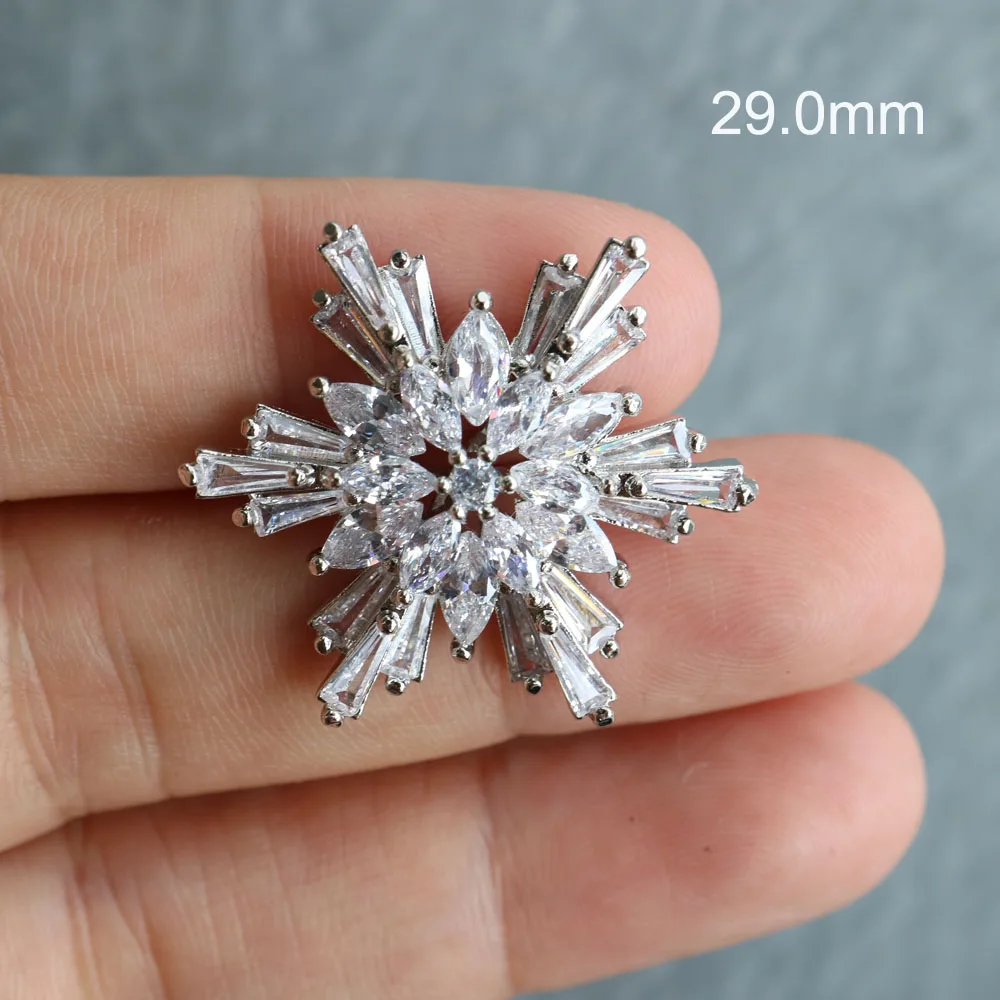5pc Luxury Crystal buttons Rhinestone Cubic zirconia button for Clothes Decorative CZ sewing buttons for cashmere Knit cardigan