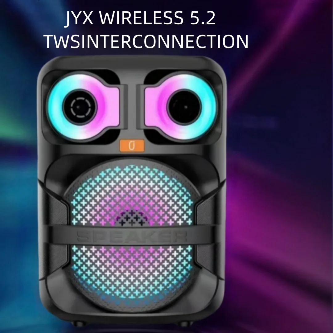 Jyx T28 Portable Bluetooth Speaker, Matching Wireless Microphone, On-Site Singing Audio, Bluetooth 5.1, Karaoke Audio, Supports U Disk/Tf Card/Bluetooth/Fm/Wired Microphone/Wireless Microphone